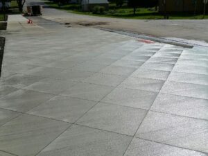 Concrete flooring and pathway