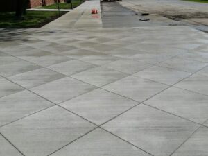 Concrete flooring and pathway